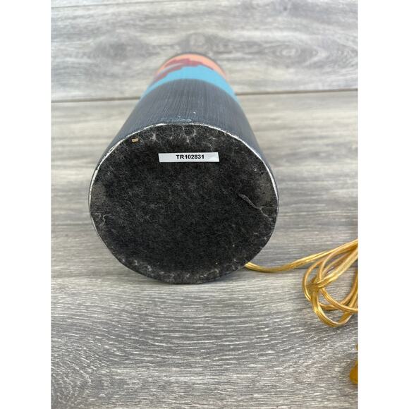 Vintage MCM Martz Marshall Studios Ceramic Pottery Tall Cylinder Lamp - Picture 5 of 5